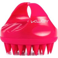 Kloy Hair Scalp Massager Shampoo Brush With Soft Silicone Bristles- Red