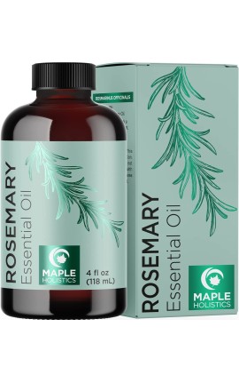 Maple Holistics Pure Rosemary Essential Oil with Dropper 118 ml