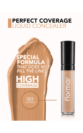 Flormar - Perfect Coverage Liquid Concealer, 003 Light Beige