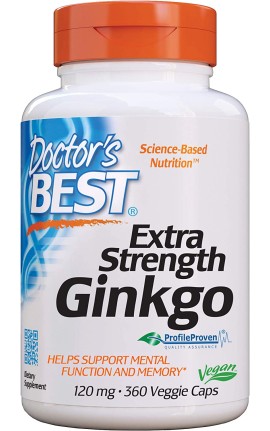 Doctor's Best Extra Strength Ginkgo Veggie Capsules (120mg, 360 Pieces)