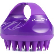 Kloy Hair Scalp Massager Shampoo Brush With Soft Silicone Bristles- Purple