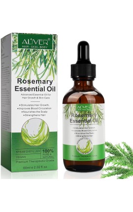 Rosemary Essential Oils (2 Fl Oz), Rosemary Oil for Hair Growth Serum
