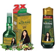 Kesh King Ayurvedic Scalp and Hair Oil, 100ml (Hair Oil, 100ml & Shampoo, 200ml Combo)