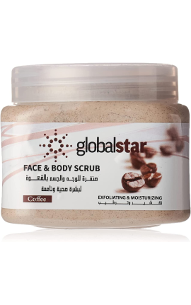 Global Star Coffee Face and Body Scrub, 500 ml, Multicolour