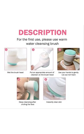 Ehome Silicone Double-headed Manual Facial Cleansing Brush
