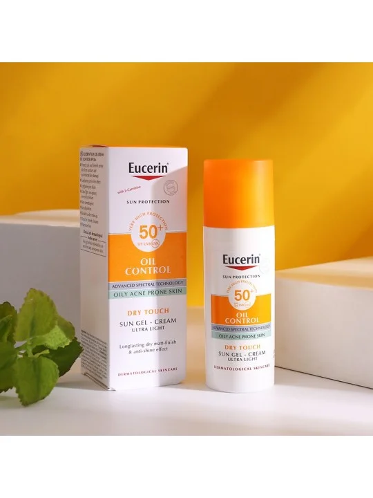 Eucerin Sun Gel-Crema Oil Control Anti-Brillo Toque Seco FPS 50+ (50ml –  Dermatology Point