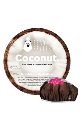 Bear Fruits Coconut Moisture and Hydration, Hair Mask & Cap, 20ml