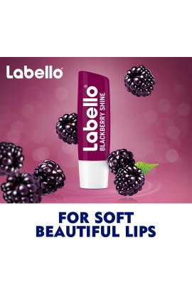 LABELLO Moisturizing Lip Balm, Blackberry Shine, 4.8g